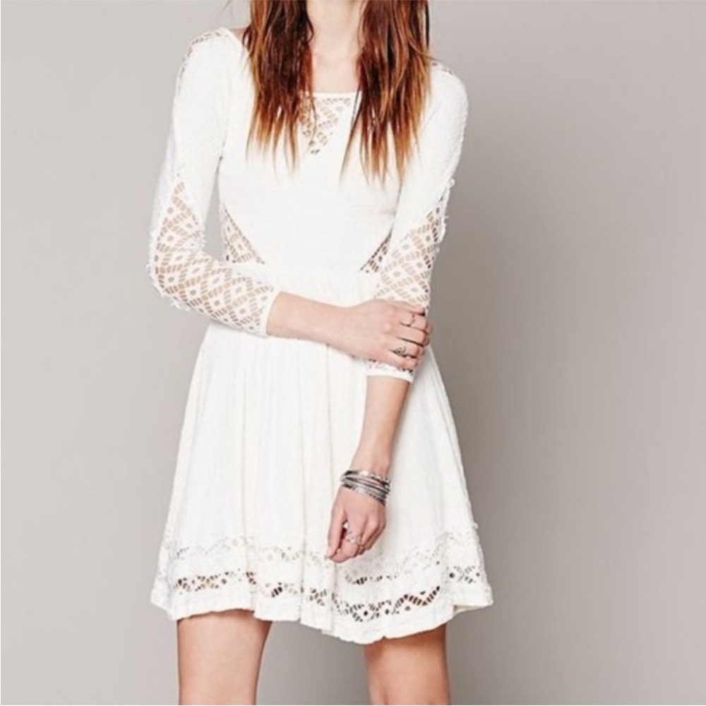Free People To The Point Lace Fit’n’Flare Dress
